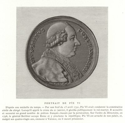 Papst Pius VI. von French School