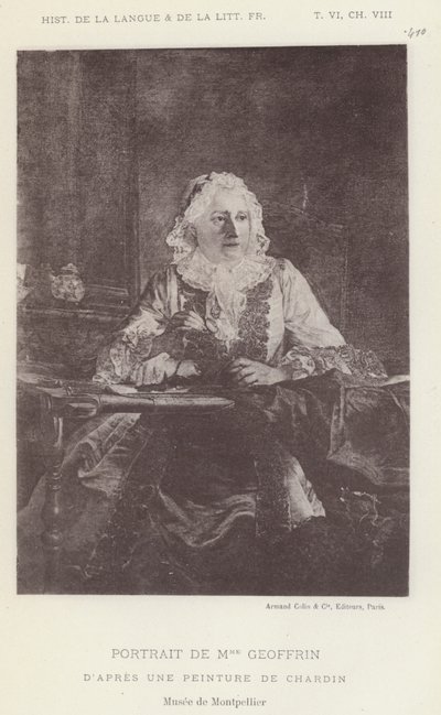 Portrait De Mme Geoffrin von French School