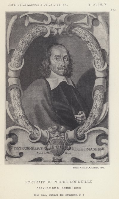 Portrait De Pierre Corneille von French School