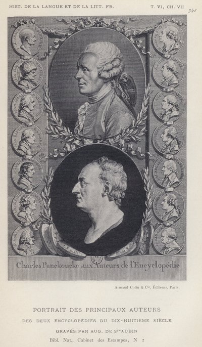 Portrait Des Principaux Auteurs Des Deux Encylopedies Du Dix-Huitieme Siecle von French School