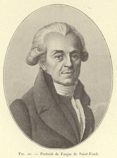 Porträt von Faujas de Saint-Fond (Stich) von French School