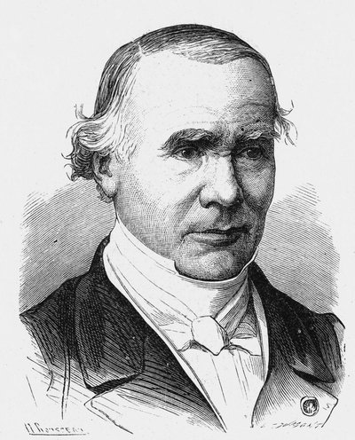 Porträt von Alfred Louis Maris Velpeau (1795 - 1867), französischer Chirurg (ein Verband trägt seinen Namen) - in „Album de la Science; berühmte Wissenschaftler; Große Entdeckungen“ 1896 von French School