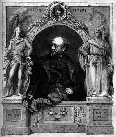 Porträt von Antoine Augustin Préault (1809-1879), französischer Bildhauer. Gravur in „Le Monde Illustré“ Nr. 1139 vom 25. Januar von French School