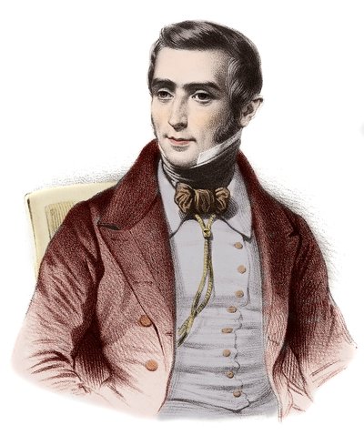 Porträt von Augustin Eugene Scribe (1791-1861), französischer Romanautor - Porträt von Eugene Scribe (1791-1861), französischer Autor von Sittenkomödien von French School