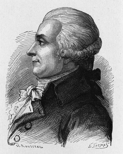 Porträt von Baron Louis-Bernard Guyton-Morveau (Louis Bernard Guyton de Morveau) (Guiton) (1737-1816), französischer Politiker, Chemiker und Revolutionär - in „Album der Wissenschaft; berühmte Gelehrte; Große Entdeckungen“ 1896 von French School