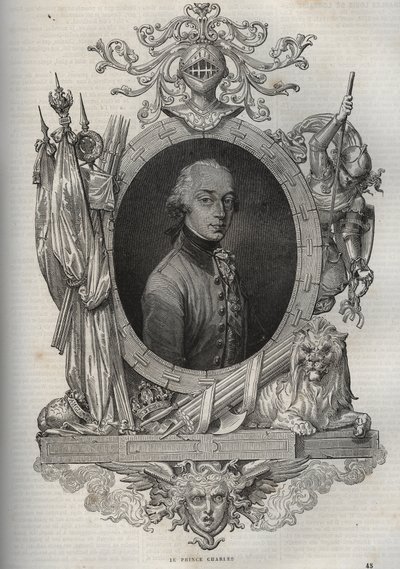 Porträt von Charles-Louis von Österreich-Teschen, Erzherzog von Österreich, Herzog von Teschen - aus „New National Encyclopedia“ von Maurice La Charest. von French School