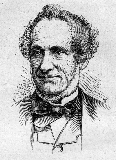 Porträt von Desire Nisard (1806-1888), französischer Essayist und Akademiker. Gravur in "Le Monde Illustré" Nr. 883 vom 14. März 1874 von French School