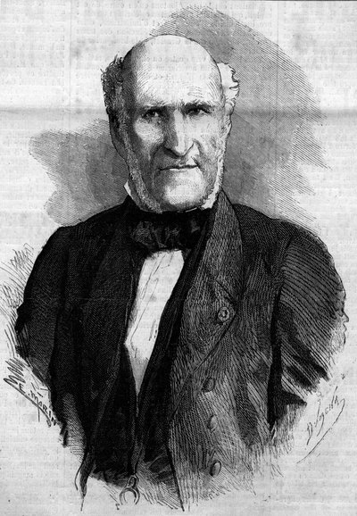 Porträt von Elie Herzog von Decazes und Glucksberg (1780 - 1860), französischer Anwalt und Politiker. Gravur in Le Monde Illustré Nr. 186 vom 3. November 1860 von French School