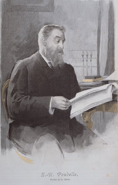 Porträt von Eugene Poubelle, aus La Revue Illustree, 15. Juni 1893 von French School
