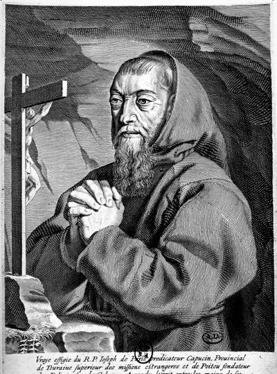 Porträt von Pater Joseph (1577-1638), Prediger der Kapuziner. von French School