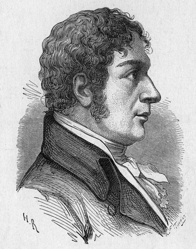 Porträt von François (Francesco) Zambeccari (1756-1812), französischer Luftfahrtpionier - im „Album der Wissenschaft; berühmte Gelehrte; Große Entdeckungen“ 1896 von French School