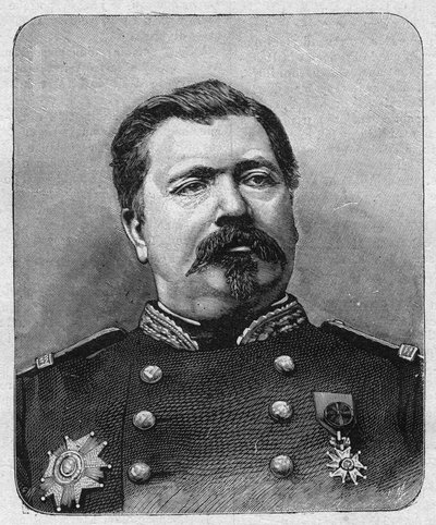 Porträt von General Davout, Großkanzler der Ehrenlegion. Gravur in „La gazette du dimanche“ vom 12. Dezember 1895 von French School