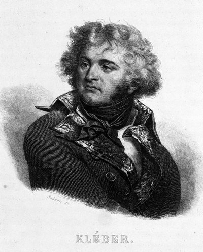 Porträt von General Jean Baptiste Kléber (1753 - 1800) - in „Revolution francaise“ von Thiers von French School