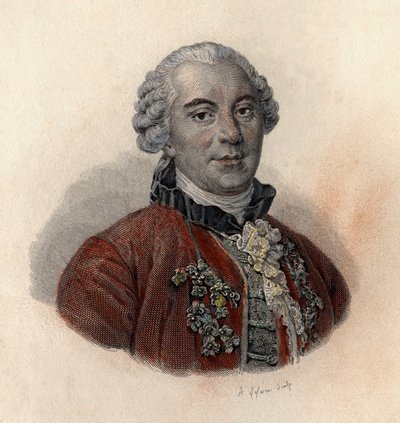 Porträt von Georges Louis Leclerc, Graf von Buffon (1707-1788), französischer Naturforscher und Schriftsteller. In „Porträts der nützlichen Männer“ von French School