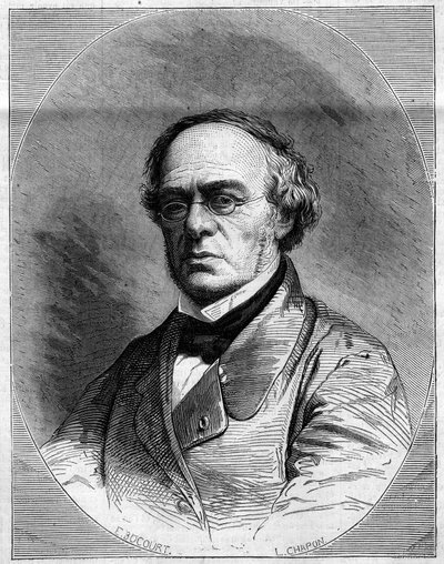Porträt von Halevy (Jacques Fromental Levy, genannt) (1799-1862), französischer Komponist. Gravur in „Le Monde Illustré“ Nr. 259 vom 29. März von French School