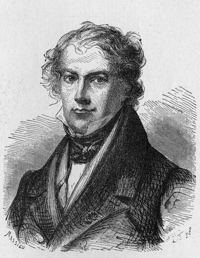 Porträt von J. B. Biot (1774 - 1862), französischer Physiker - im „Album der Wissenschaft; berühmte Wissenschaftler; Große Entdeckungen“ 1896. von French School
