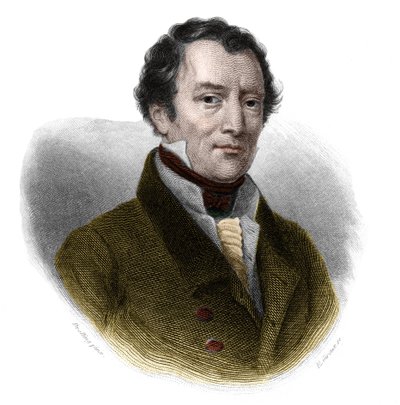 Porträt von Jacques-Antoine (Jacques Antoine) Manuel (1775-1827), französischer Anwalt und Politiker. in „Book of Speakers“ von Louis de Cormenin Timon. 1842. Private Sammlung von French School