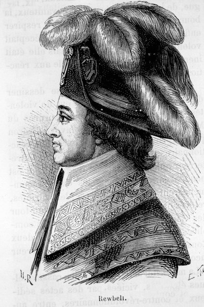Porträt von Jean François Rewbell (oder Reubell), französischer Politiker (1747 - 1807) - in „L