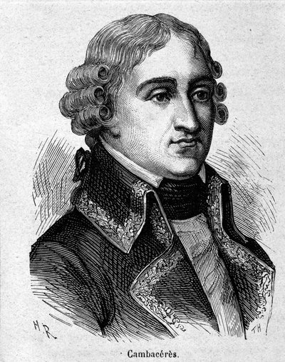 Porträt von Jean Jacques Régis de Cambacérès, Herzog von Parma, französischer Jurist und Politiker (1753-1824) - Gravur - in „L