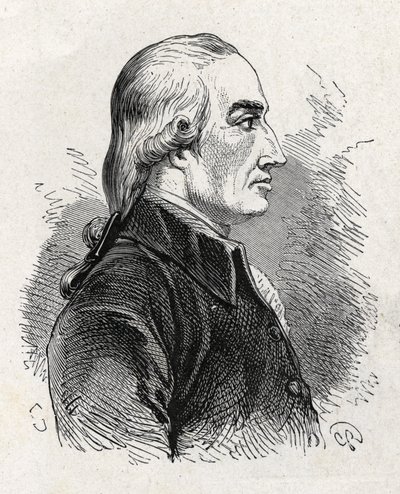 Porträt von Joseph Black (1761 - 1799), britischer Physiker und Chemiker (Entdeckung von Magnesia) - im „Album der Wissenschaft; berühmte Wissenschaftler; Große Entdeckungen“ 1896. von French School