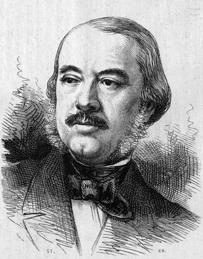 Porträt von Leon Laya, französischer Dramatiker. Gravur in „Le Monde Illustré“ Nr. 805 vom 14. September 1872 von French School