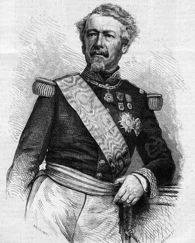 Porträt von Marschall Adolphe Niel (1802-1869), französischer Soldat und Politiker. Gravur in „Le Monde Illustré“ Nr. 645 vom 21. August 1869. von French School