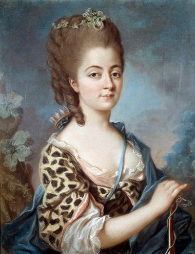 Porträt von Marie Aurora von Sachsen (1748-1821), Großmutter der Schriftstellerin George Sand von French School