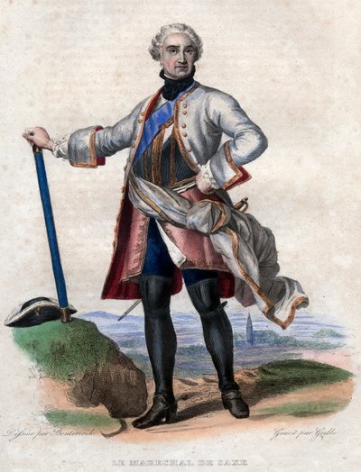 Porträt von Maurice de Saxe (1696-1750), deutscher Militär im französischen Dienst und Marschallgeneral von Frankreich von French School