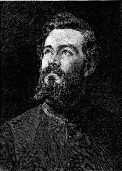 Porträt von Michel Alexandre Debaize (Abbé Debaize) (1845-1879), französischer Geistlicher und Reisender. Gravur in "Le Monde Illustré" Nr. 1194 vom 14. Februar 1880 von French School
