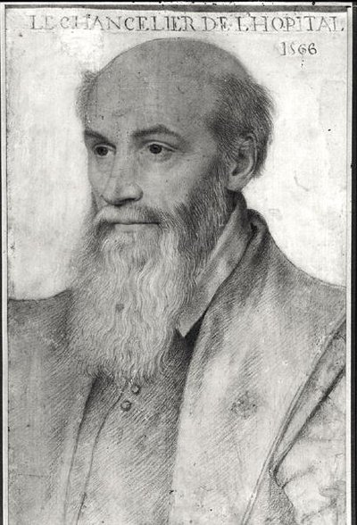 Porträt von Michel de LHospital (ca. 1504-73) 1566 von French School