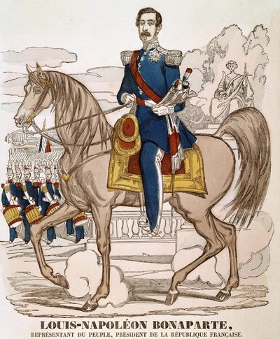 Porträt von Napoleon III - Vertreter des Volkes, Präsident der Französischen Republik (Charles Louis Napoleon Bonaparte) (1808 - 1873) von French School