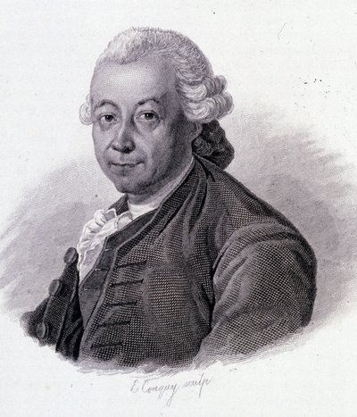 Porträt von Pierre Poivre (1719-1786), französischer Entdecker - aus „Portraits of useful men“ von French School