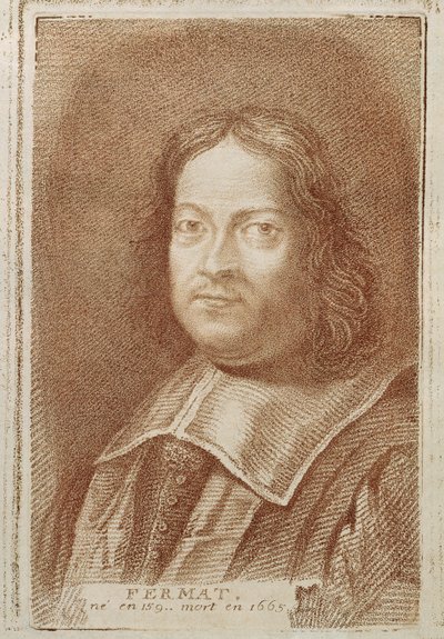 Porträt von Pierre de Fermat (1601-1665) aus Histoire des Mathématiciens von Alexandre Saverien, Mitte des 18. Jahrhunderts von French School