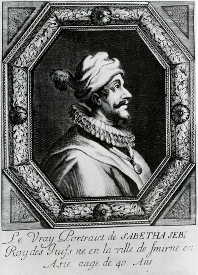Porträt von Sabbatai Zevi [1626 – 1676], ca. 1666 von French School