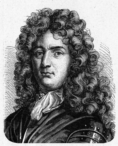Porträt von Vauban (1633 - 1707). (Sébastien Le Prestre de Vauban) (Maréchal de France und Militäringenieur) - in „Album de la Science; berühmte Wissenschaftler; Große Entdeckungen“ 1896 von French School