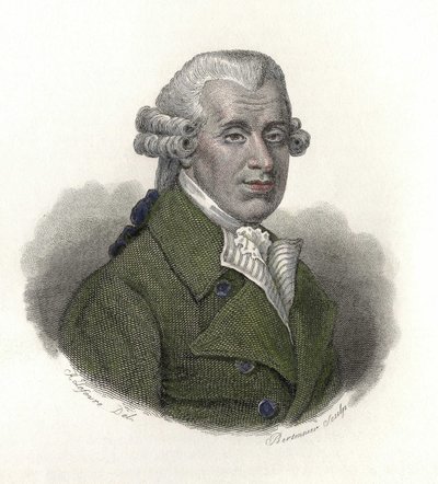 Porträt von William Hawes (1736-1808), englischer Arzt. In „Portraits of Useful Men“ von French School