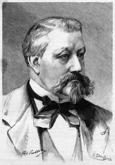 Porträt des Journalisten und Romanautors Alberic Second, verstorben 1887, in der Illustrierten Welt. von French School