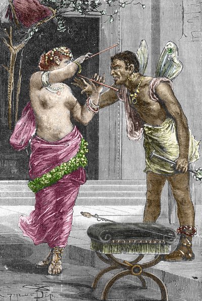Porträt der Kurtisane und Schauspielerin Theodora vor ihrer Hochzeit mit Kaiser Justinian I., 1888 von French School