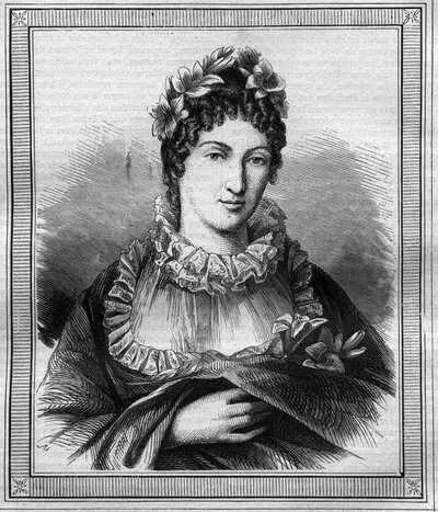 Porträt der Herzogin von Angoulême Marie Therese Charlotte von Frankreich, bekannt als Madame Royale. Gravur in „Histoire des Papes-Rois-Queen and Empereurs a travers les centuries“ von Maurice Lachatre von French School