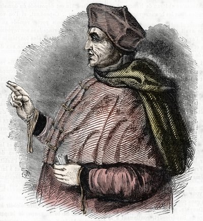 Porträt des Bischofs Pierre Cauchon (1371-1442), Autorisierender Offizier des Prozesses von Jeanne d