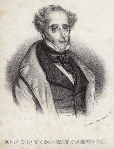 Porträt von Vicomte de Chateaubriand von French School