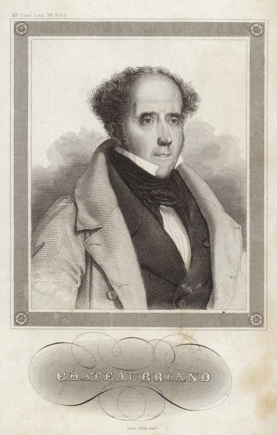 Porträt von Vicomte de Chateaubriand von French School