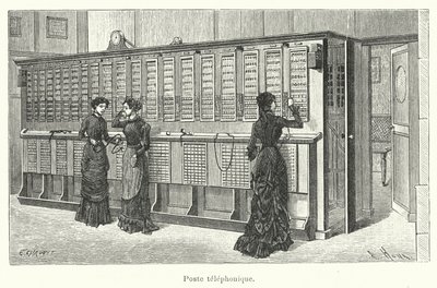 Telefonstation (Gravur) von French School