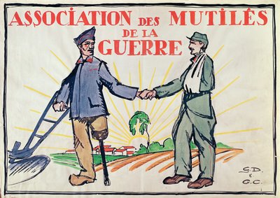 Plakat für die Association des Mutiles de la Guerre, ca. 1920 von French School