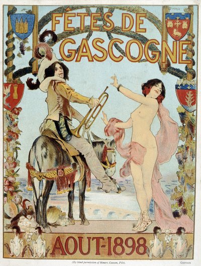 Plakat für die Biscaya-Feiertage im August 1898 von French School