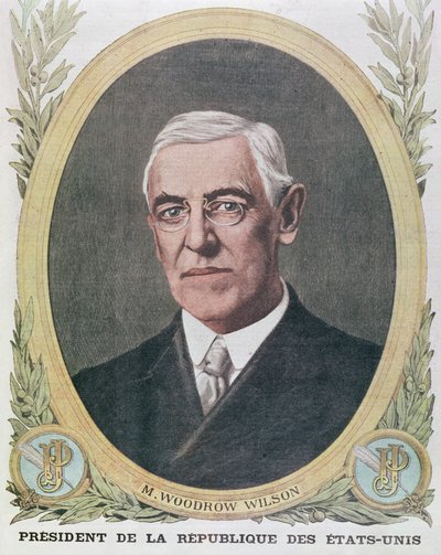 Präsident Woodrow Wilson, Illustration aus Le Petit Journal, 1917 von French School