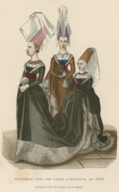 Prinzessin mit ihren Ehrendamen, 1470 von French School