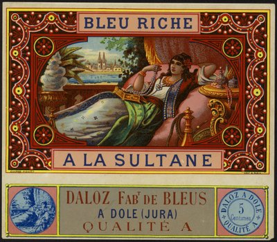 Produktetikett für Bleu Riche à la Sultane von French School