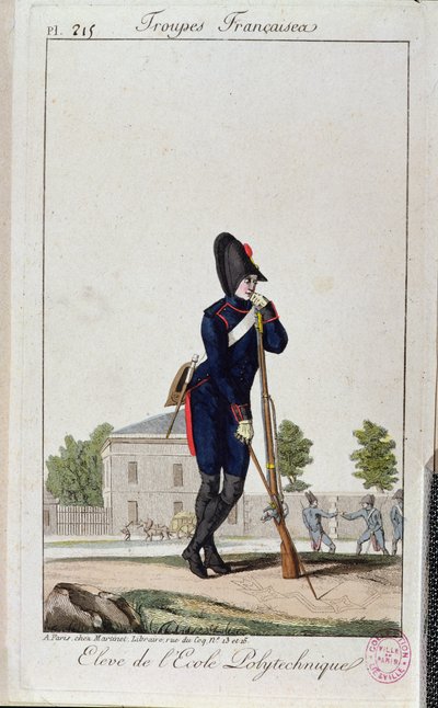 Schüler der Polytechnique, aus Troupes Francaises ca. 1805 von French School