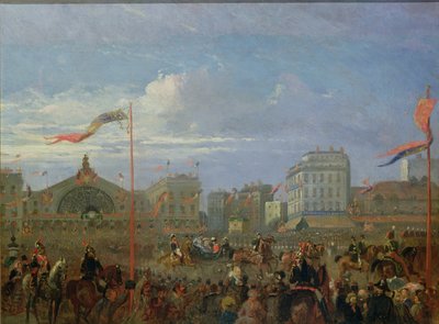 Königin Victoria (1819-1901) kommt am Gare de l